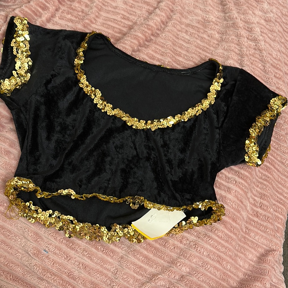 Genie Black Velvet Costume top